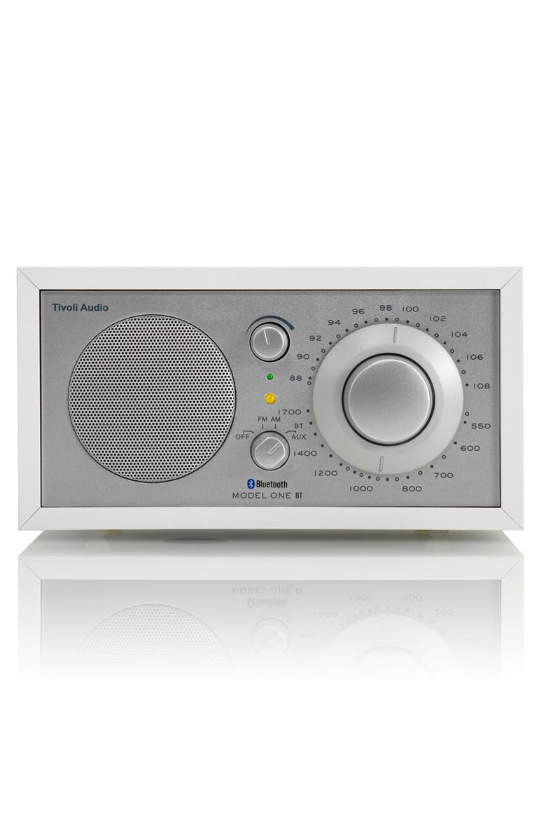 Model One AM/FM Radio with Internal Bluetooth Speaker, Main, color, White
