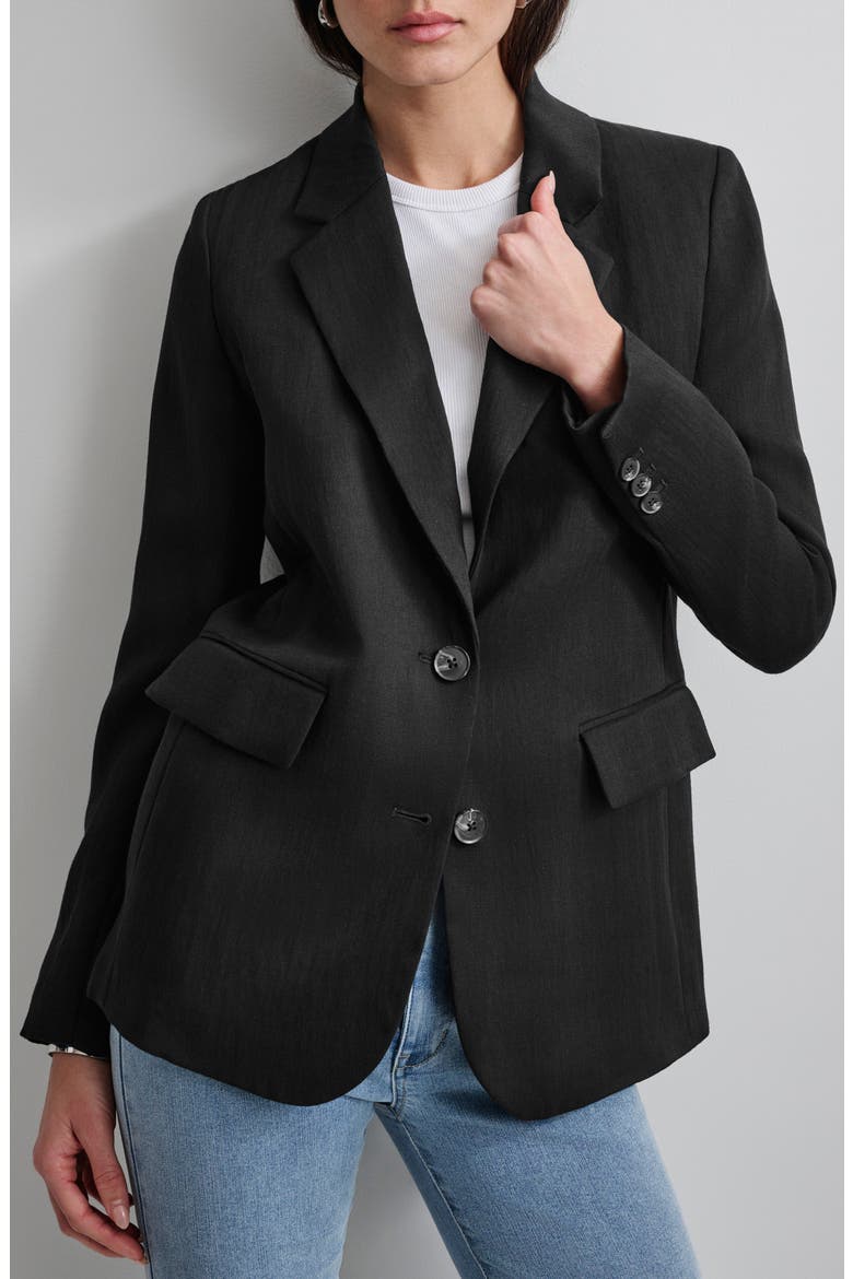 Organza Blazer, Main, color, BLACK