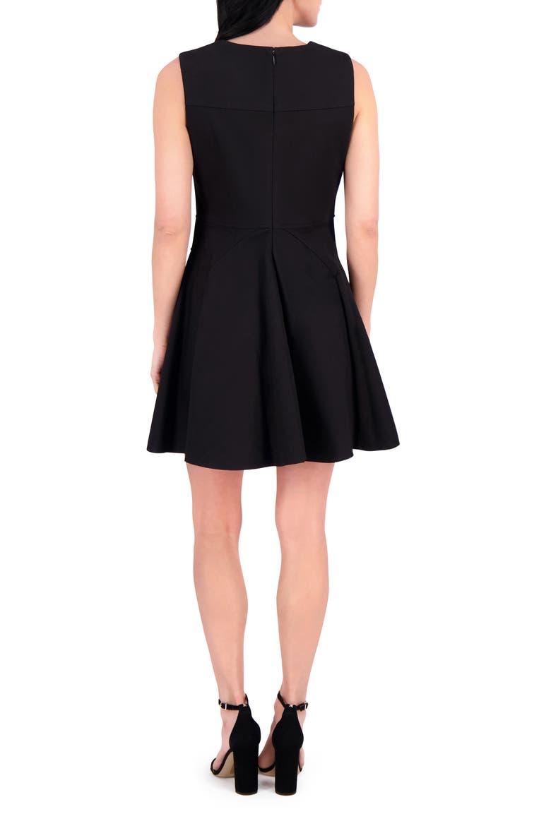 Sleeveless Fit and Flare Dress, Alternate, color, BLACK