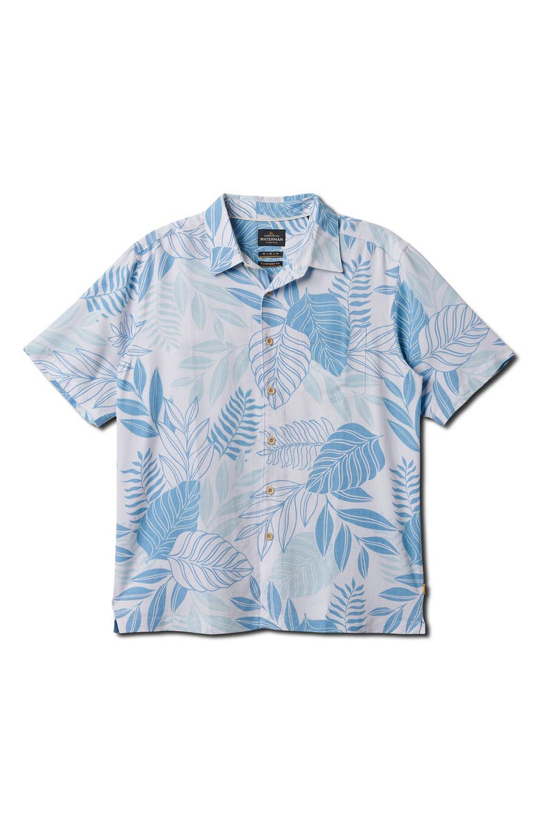 Quiksilver White Sands Short Sleeve Shirt, Main, color, Blue/ White