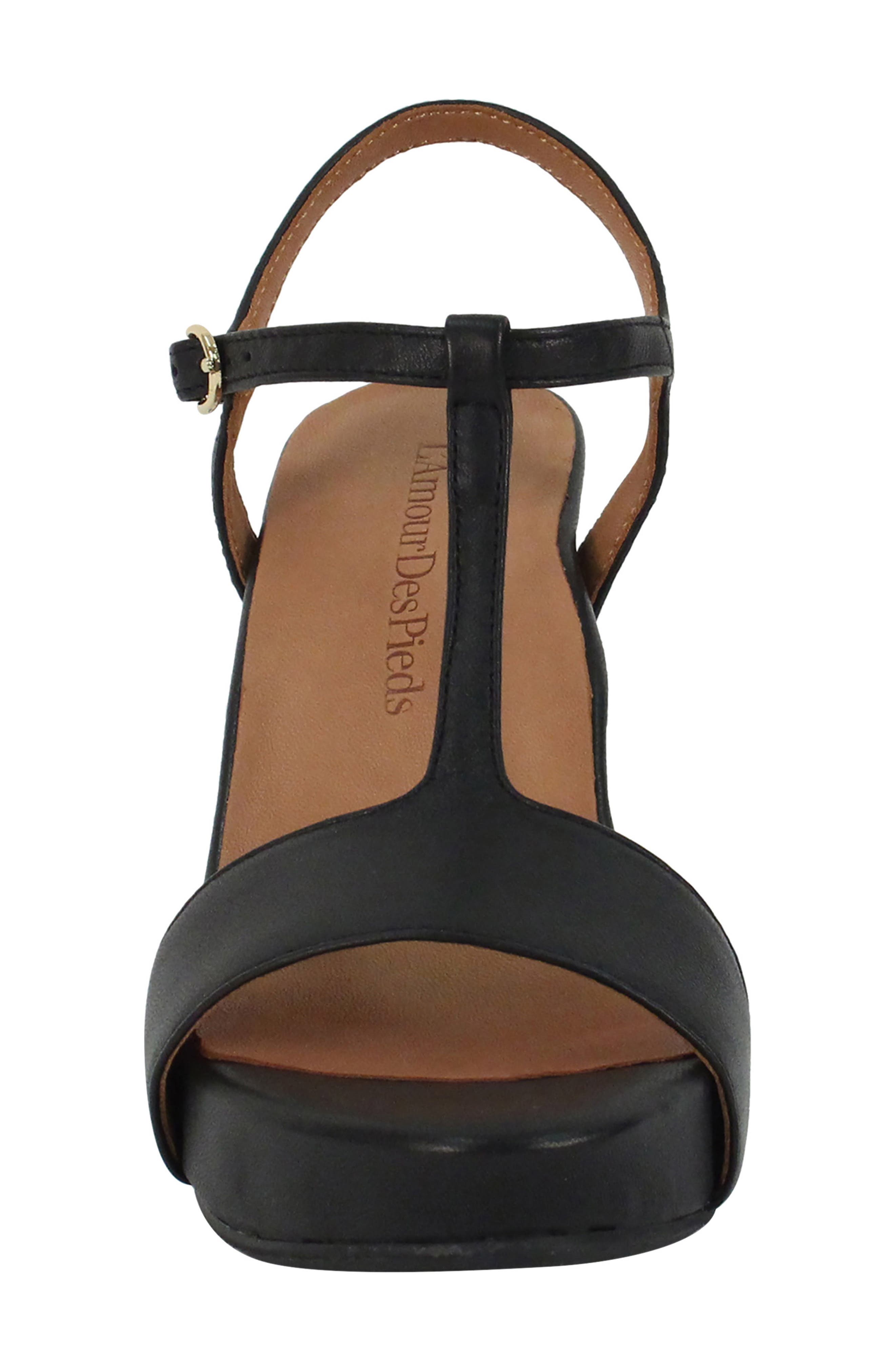 L'Amour des Pieds Idelle T-Strap Wedge Sandal, Alternate, color, 