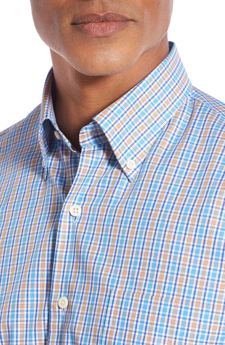 Peter Millar 'Sunset' Regular Fit Plaid Sport Shirt, Alternate, color, 