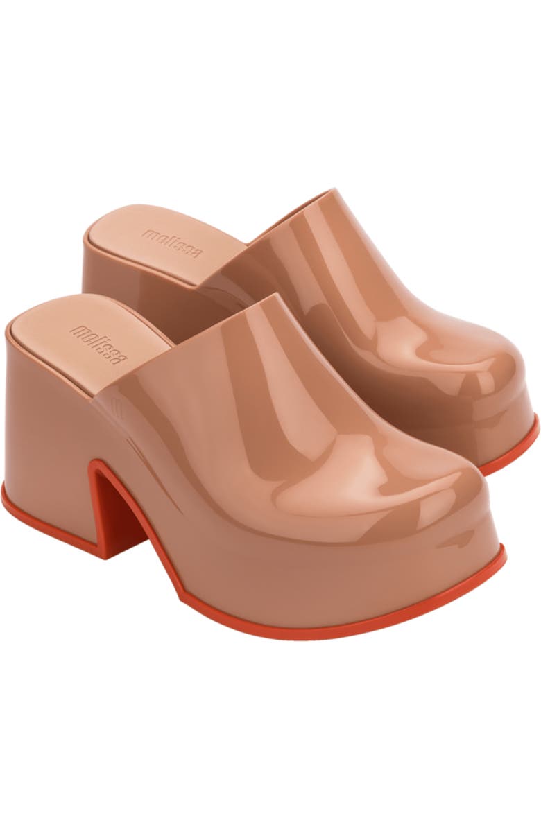 Melissa Mia Platform Mule, Main, color, Brown/ Red