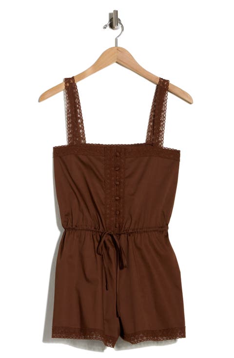 Tie Waist Stretch Cotton Romper
