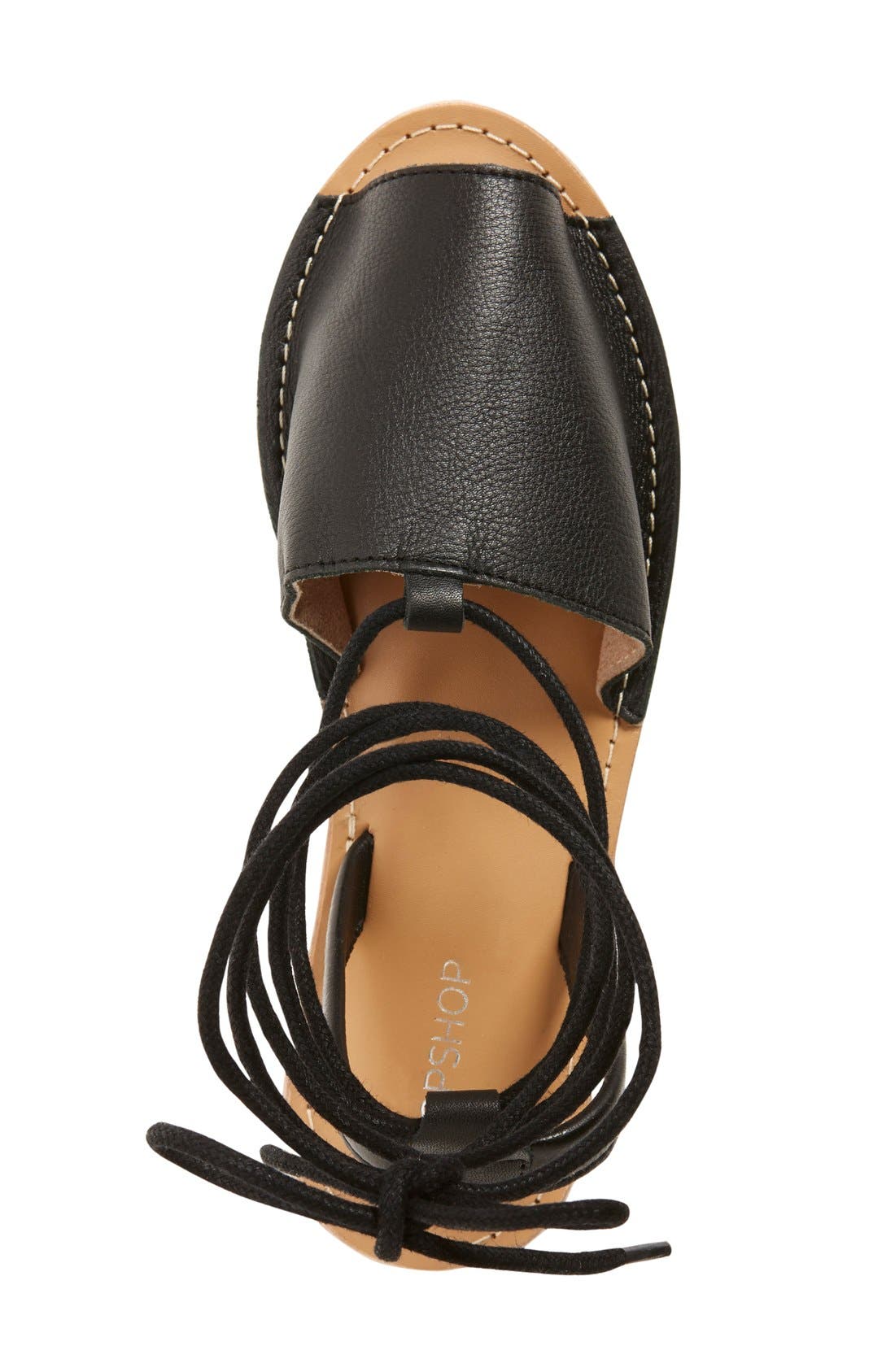 Topshop 'Holly' Lace-Up Sandal, Alternate, color, 