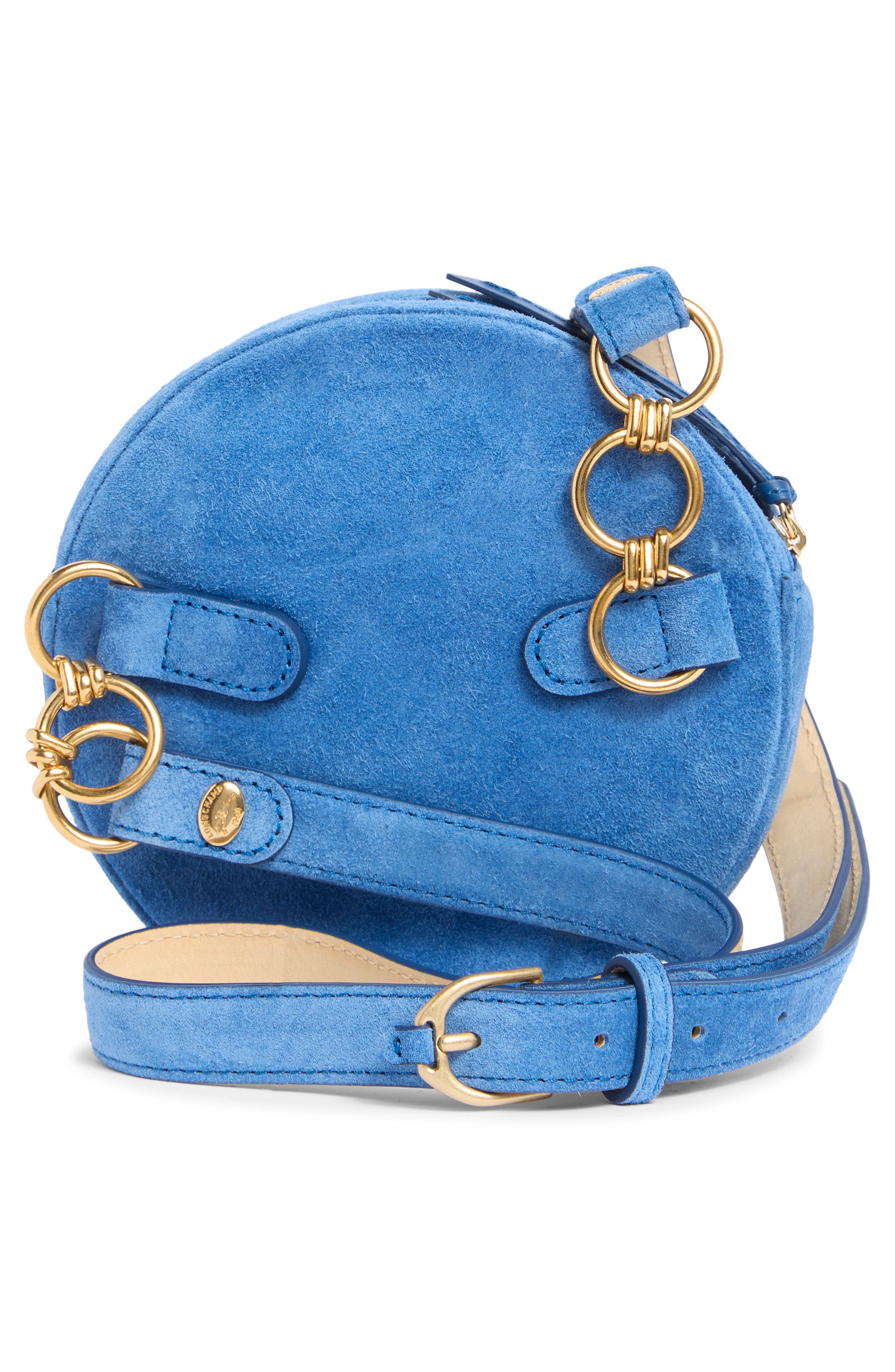 Longchamp Cavalcade Suede Belt Bag, Alternate, color, Blue