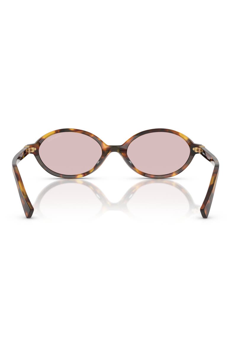 50mm Oval Sunglasses, Alternate, color, HONEY HAVANA / PINK
