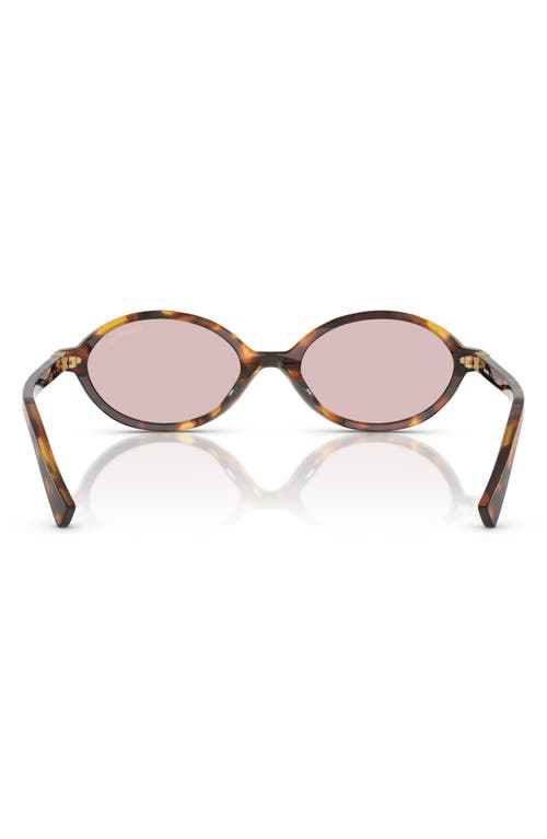 Miu Miu 50mm Oval Sunglasses In Pink Havana