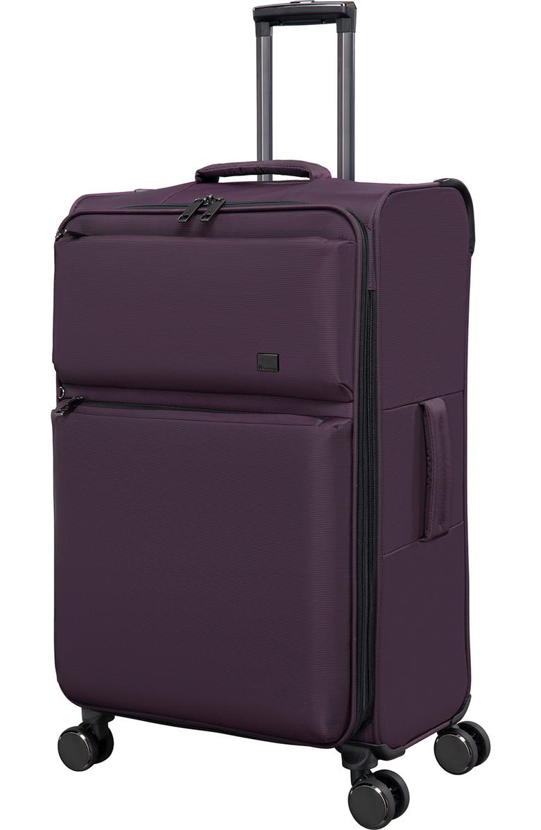 IT LUGGAGE Debutant Softshell Expandable Spinner Luggage, Main, color, Plum