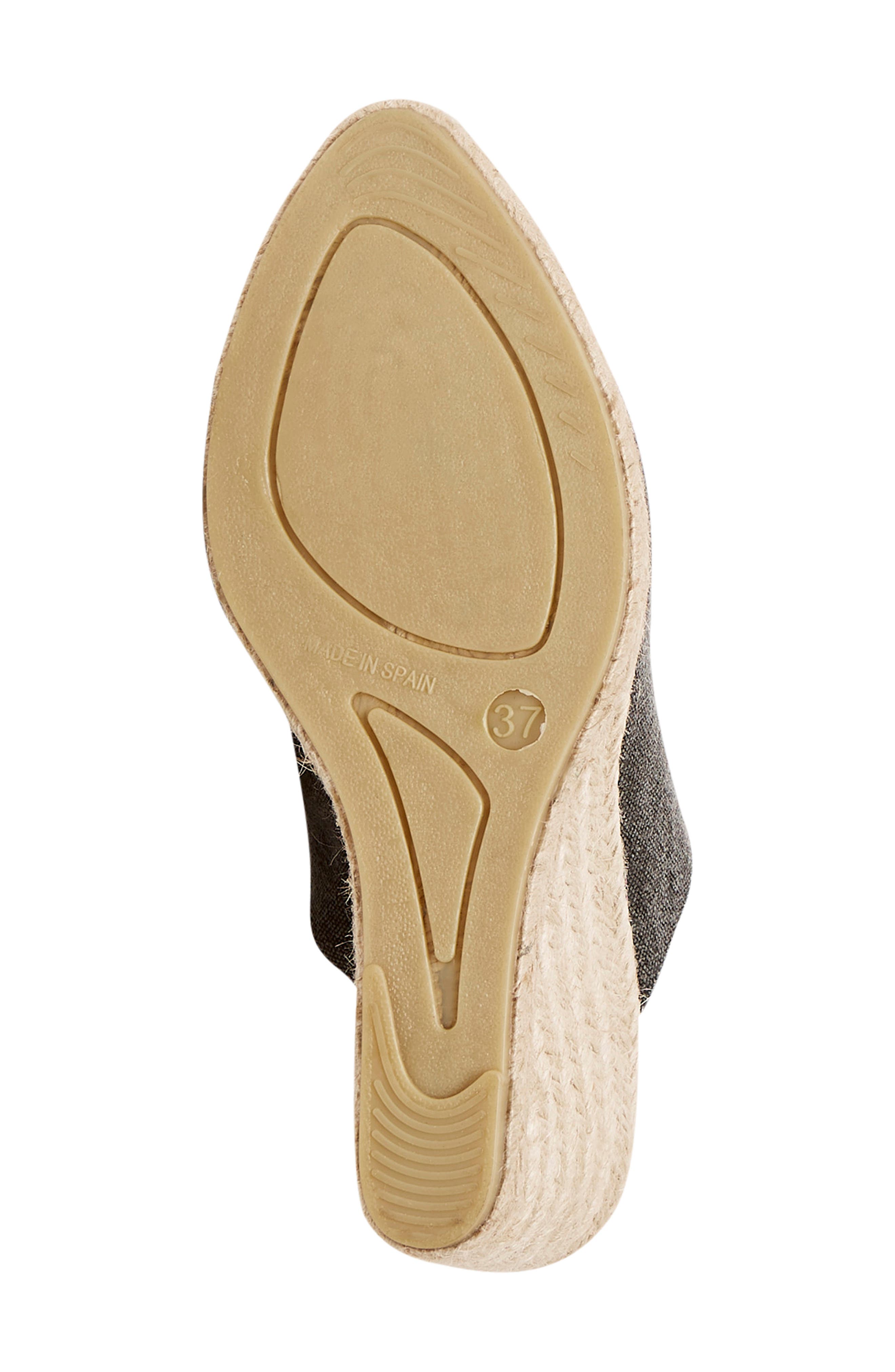 Rosette Mule, Alternate, color, NAVY FABRIC