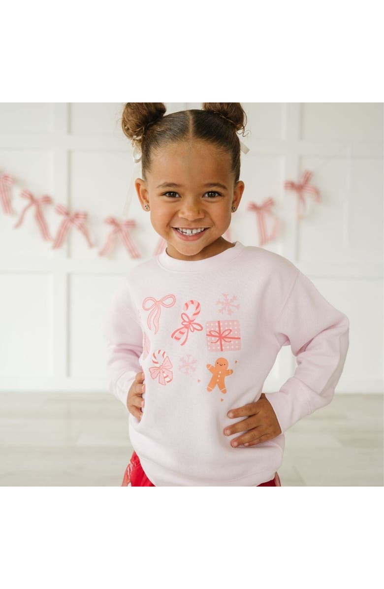 Sweet Wink Christmas Fun Sweatshirt, Alternate, color, Ballet Pink