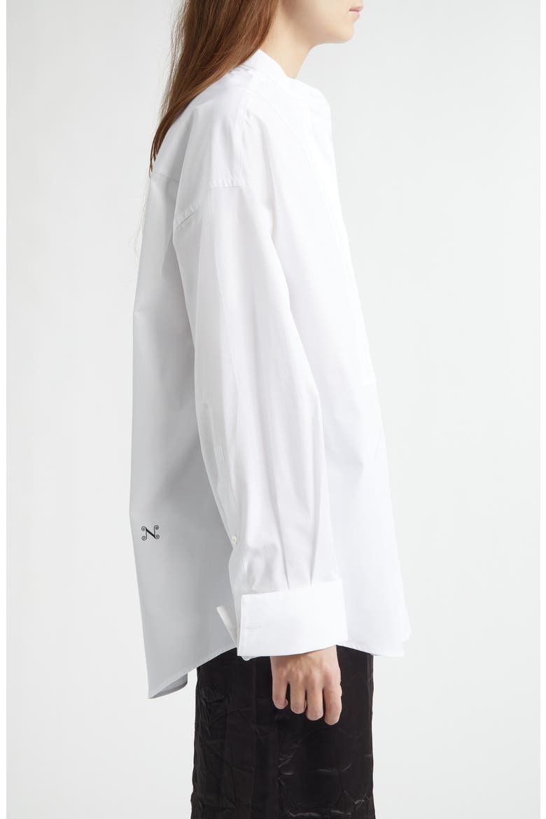 Tux Oversize Cotton Poplin Tuxedo Shirt, Alternate, color, KAIMAK