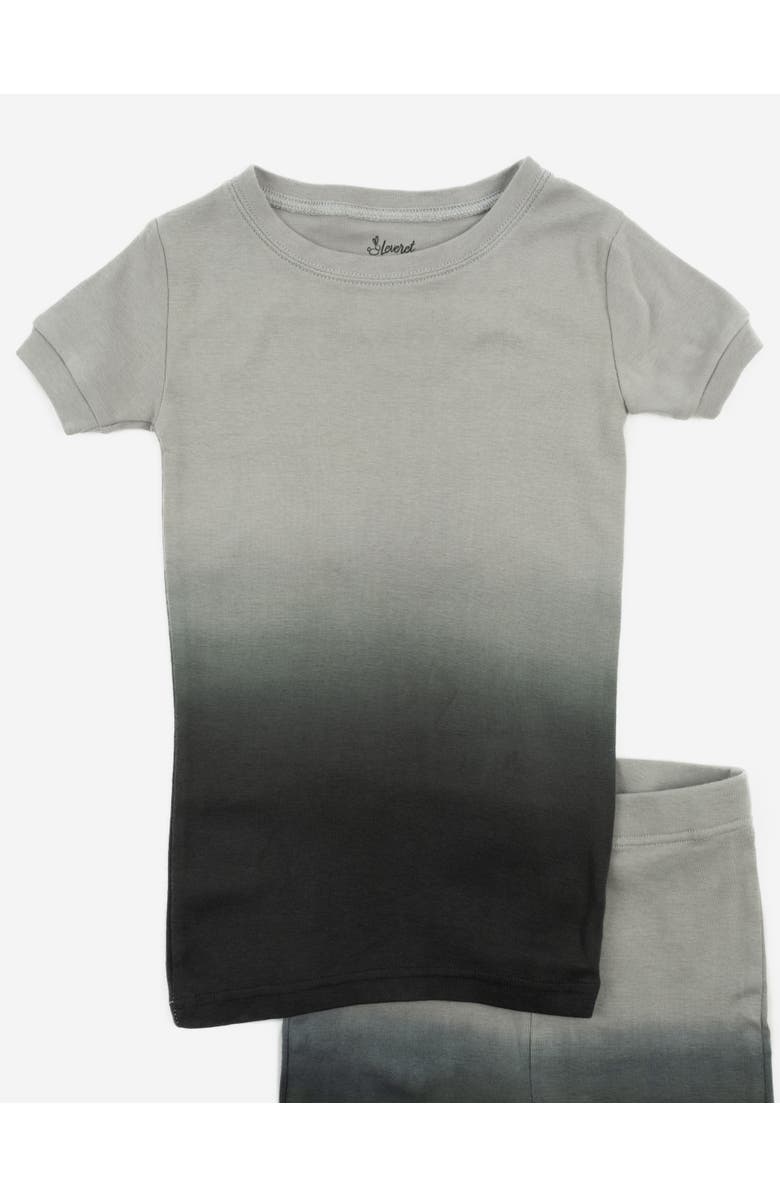 Leveret Kids Cotton Two-Piece Short Printed Pajamas, Vehicles & Adventure, Alternate, color, Tie Dye Gray
