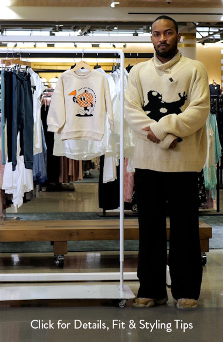 Kids' Halloween Pumpkin Graphic Sweatshirt, sales video thumbnail