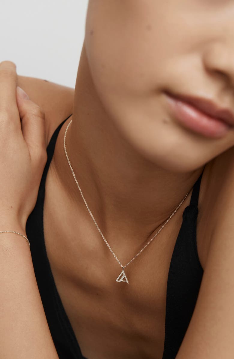 Monica Vinader Initial Pendant Bracelet, Alternate, color, Sterling Silver A