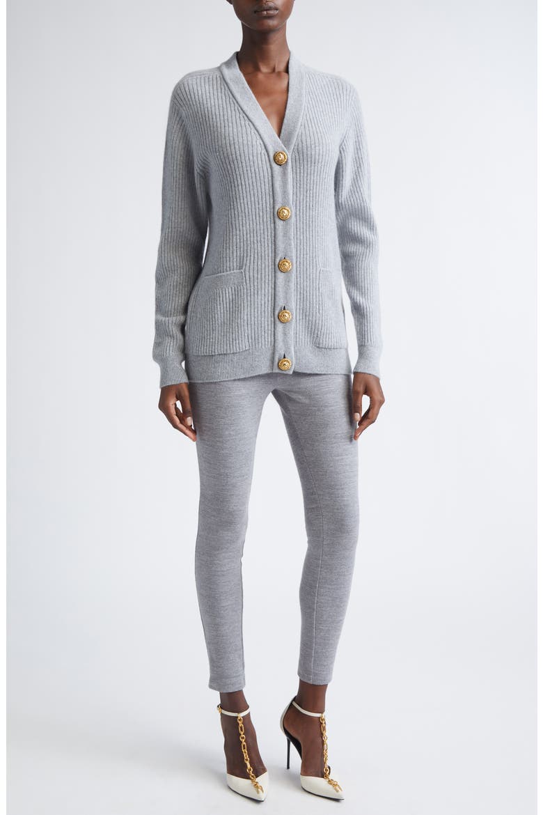 Virgin Wool & Cotton Blend Leggings, Alternate, color, LIGHT GREY