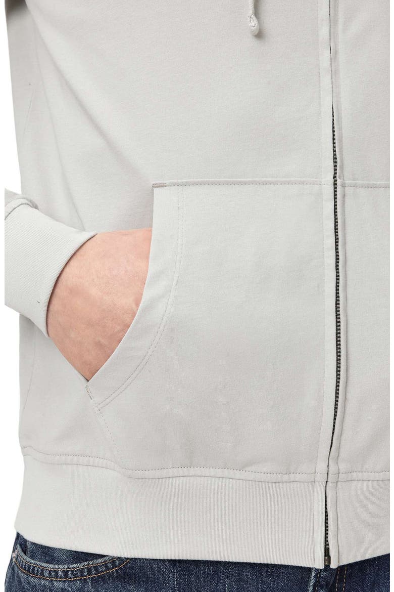 Brace Cotton Zip-Up Hoodie, Alternate, color, PEBBLE GREY