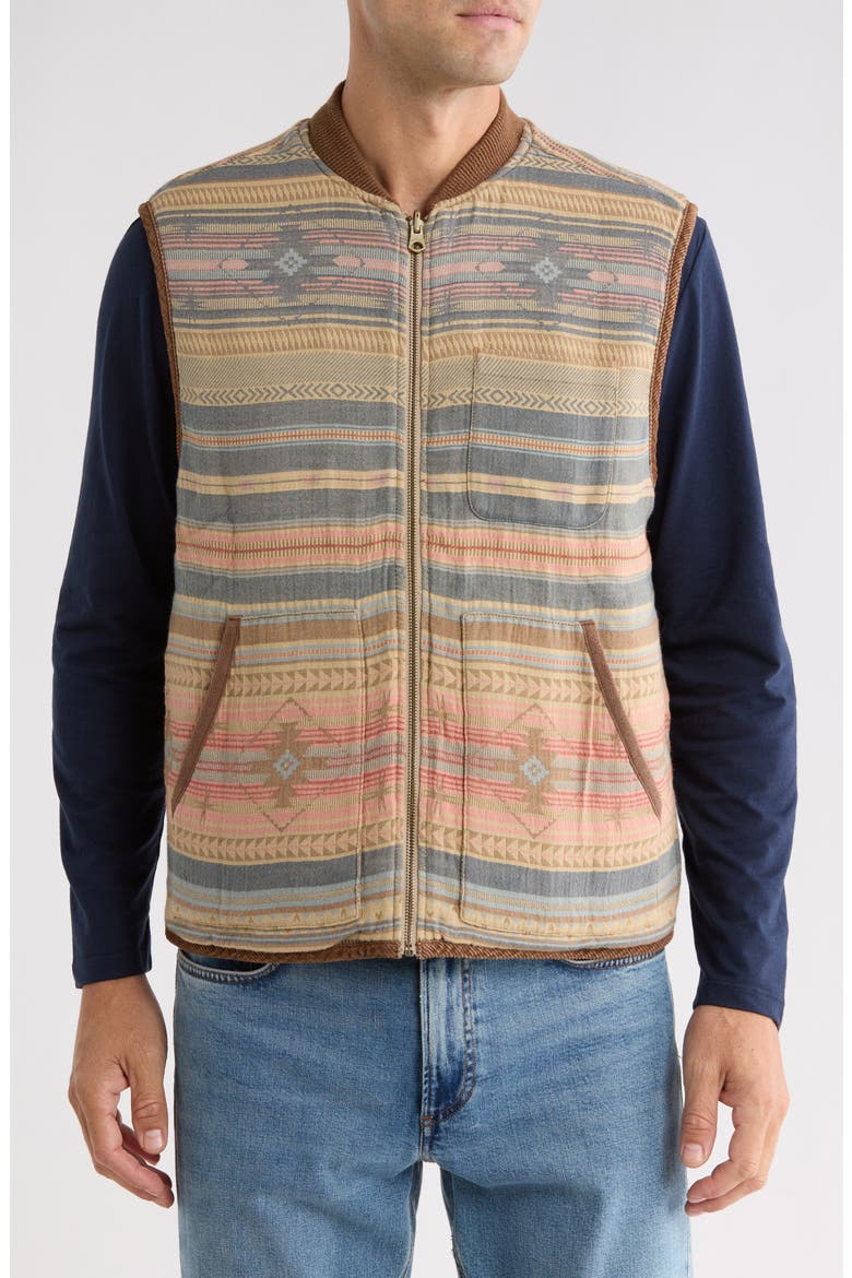 Reversible Organic Cotton Vest, Alternate, color, BARK BROWN / ELDORADO SPRINGS