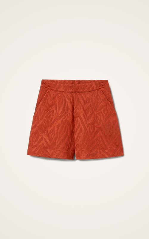 La Doublej Animal-print Shorts In Purple