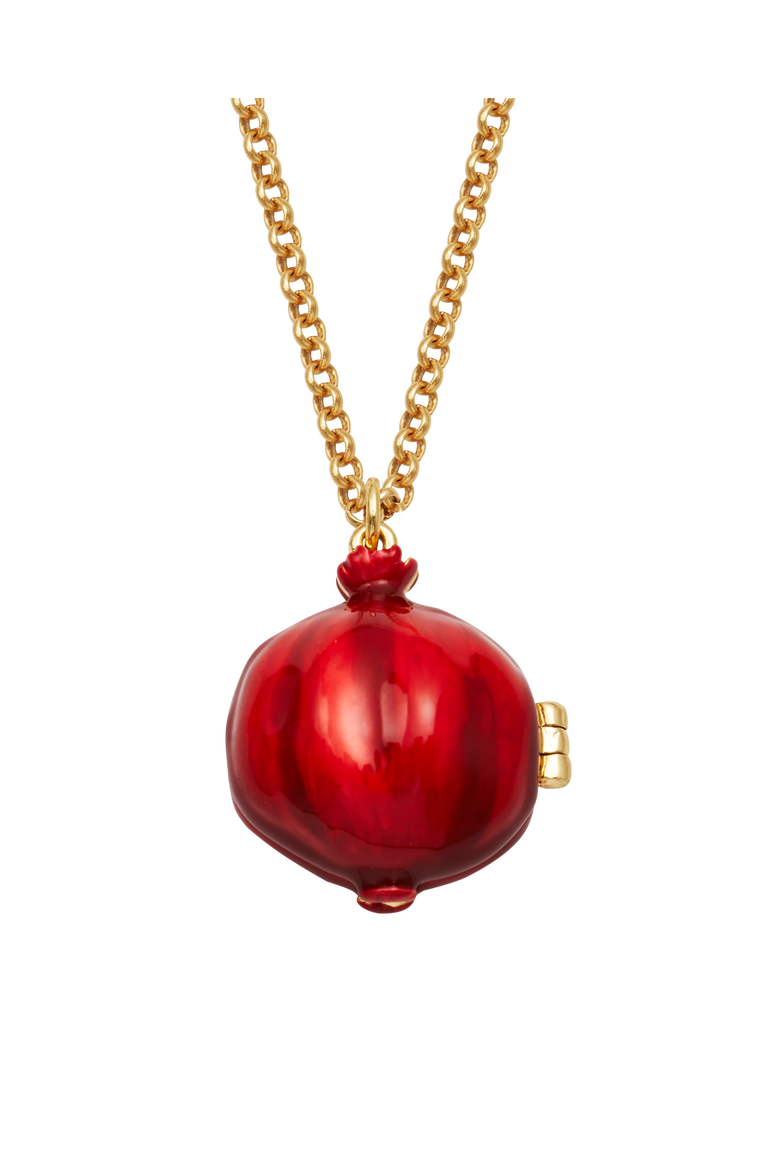 Pomegranante Locket Necklace, Main, color, Gold
