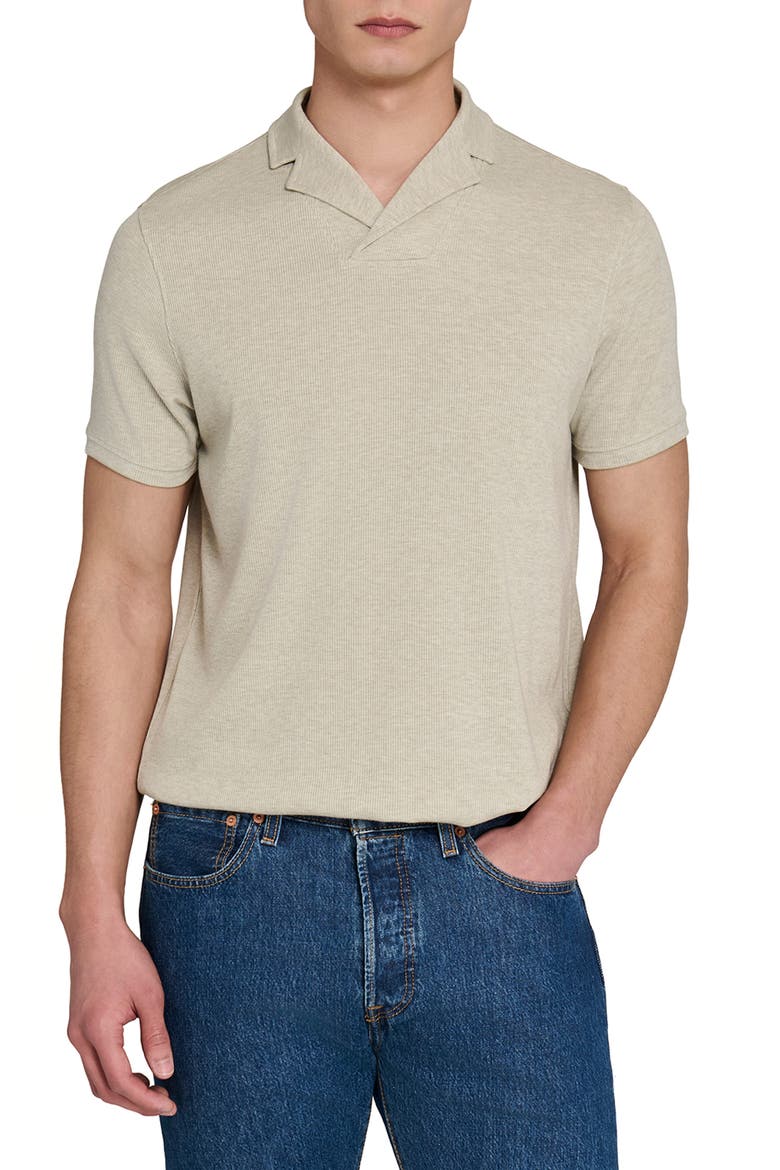 Johnny Collar Ribbed Polo, Main, color, GREY