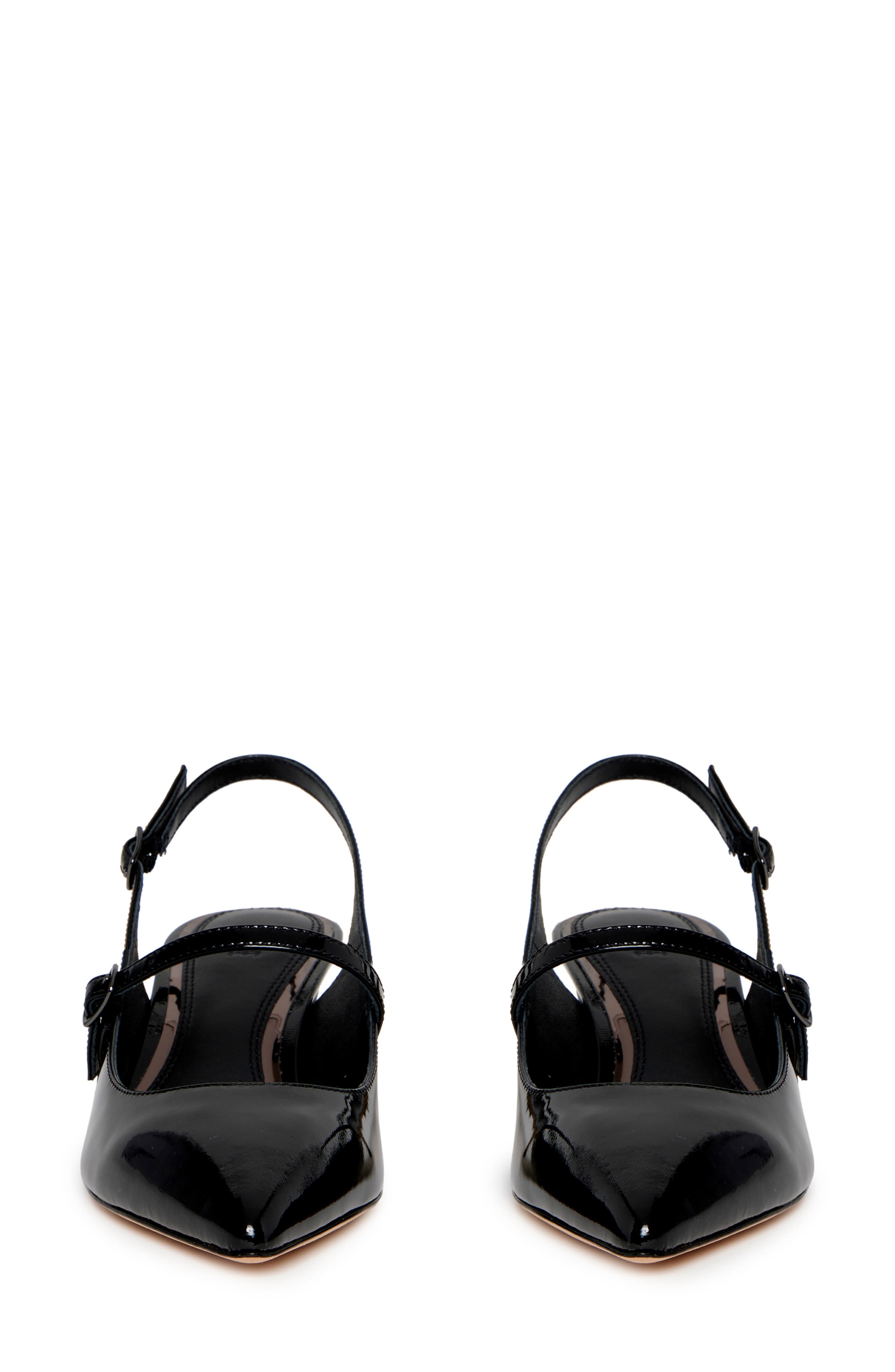 Maggie Slingback Pointed Toe Pump, Alternate, color, BLACK PATENT