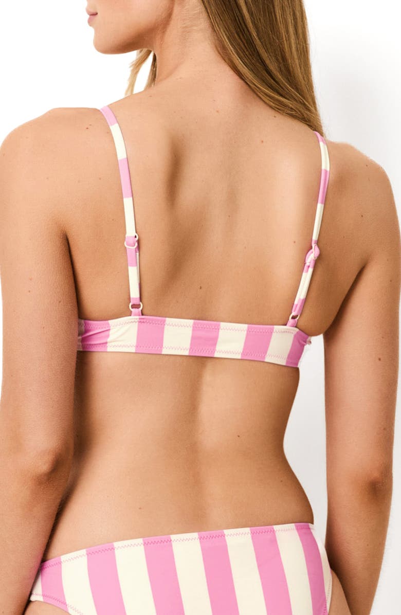 Solid & Striped The Rachel Stripe Swim Top, Alternate, color, 1 Inch Stripe Bon Bon
