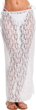 Capittana Aissa Sheer Lace Cover-Up Maxi Skirt