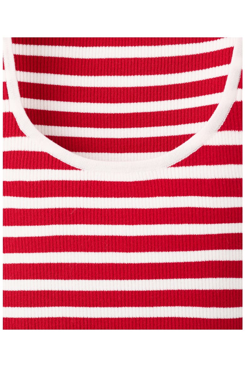 Stripe Pleat Hem Rib Tank, Alternate, color, RED
