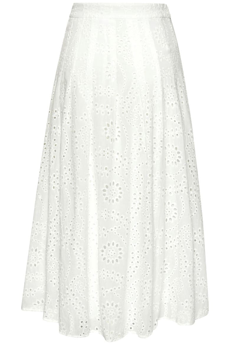 Eyelet Maxi Skirt, Alternate, color, White
