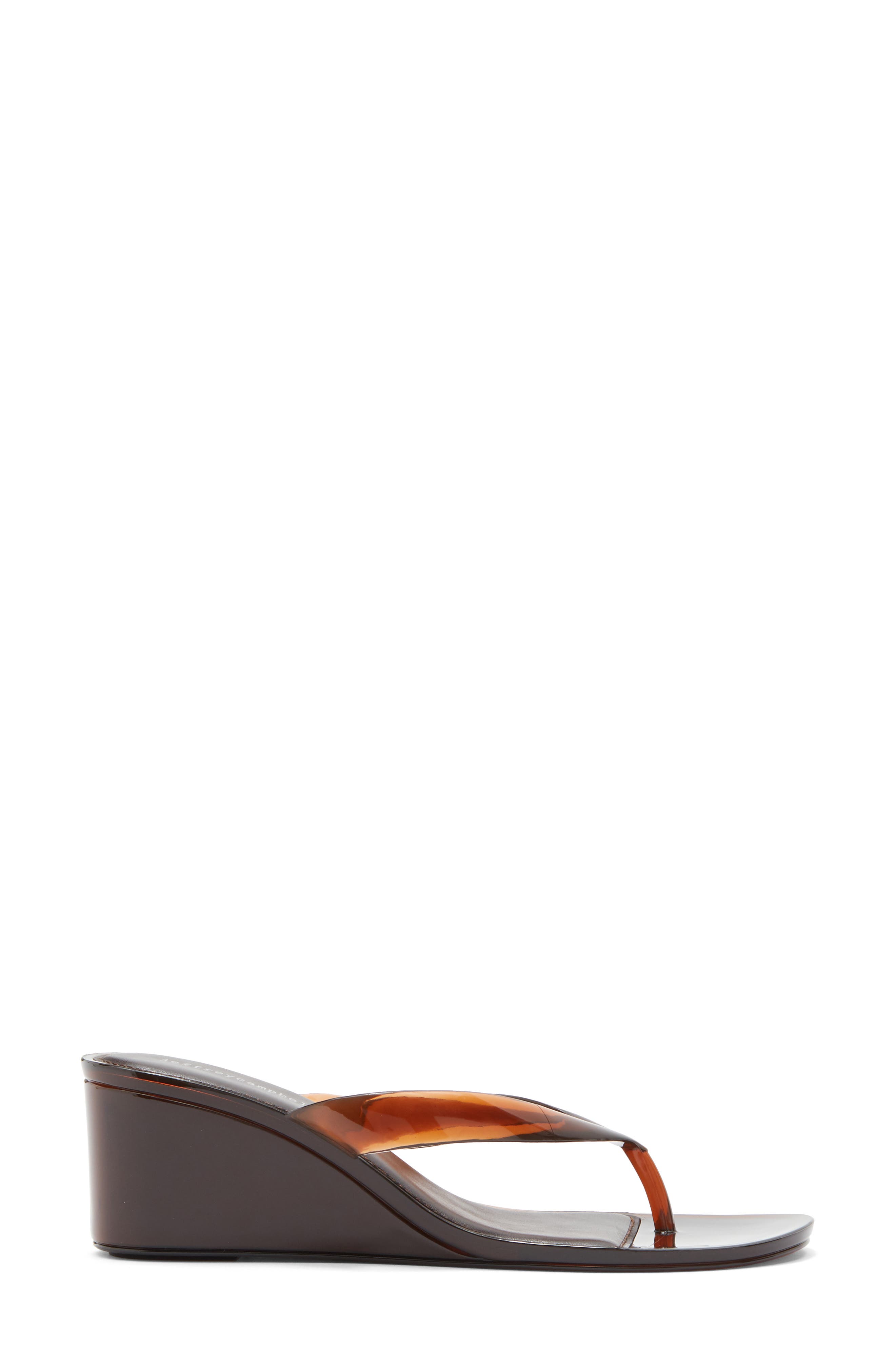 Jeffrey Campbell Gigabyte Wedge Flip Flop, Alternate, color, Brown