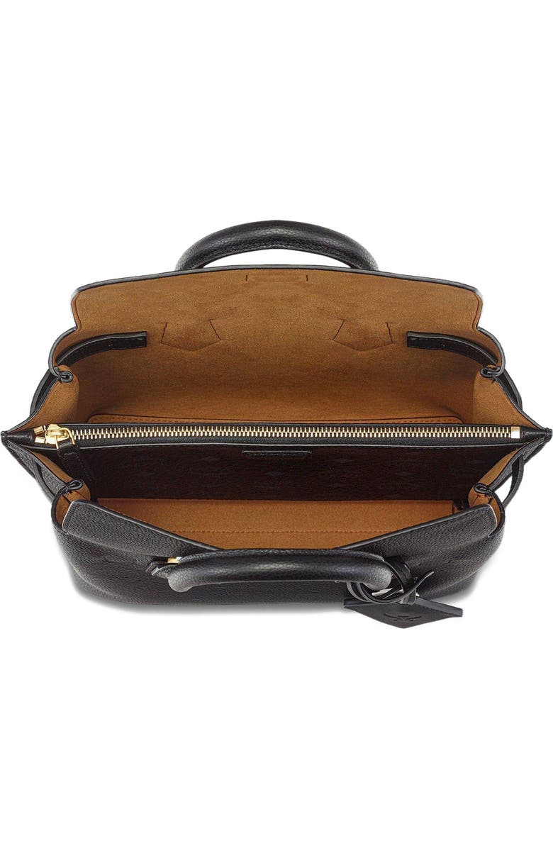 MCM Small Milla Tote in Spanish Embossed Leather, Alternate, color, Black