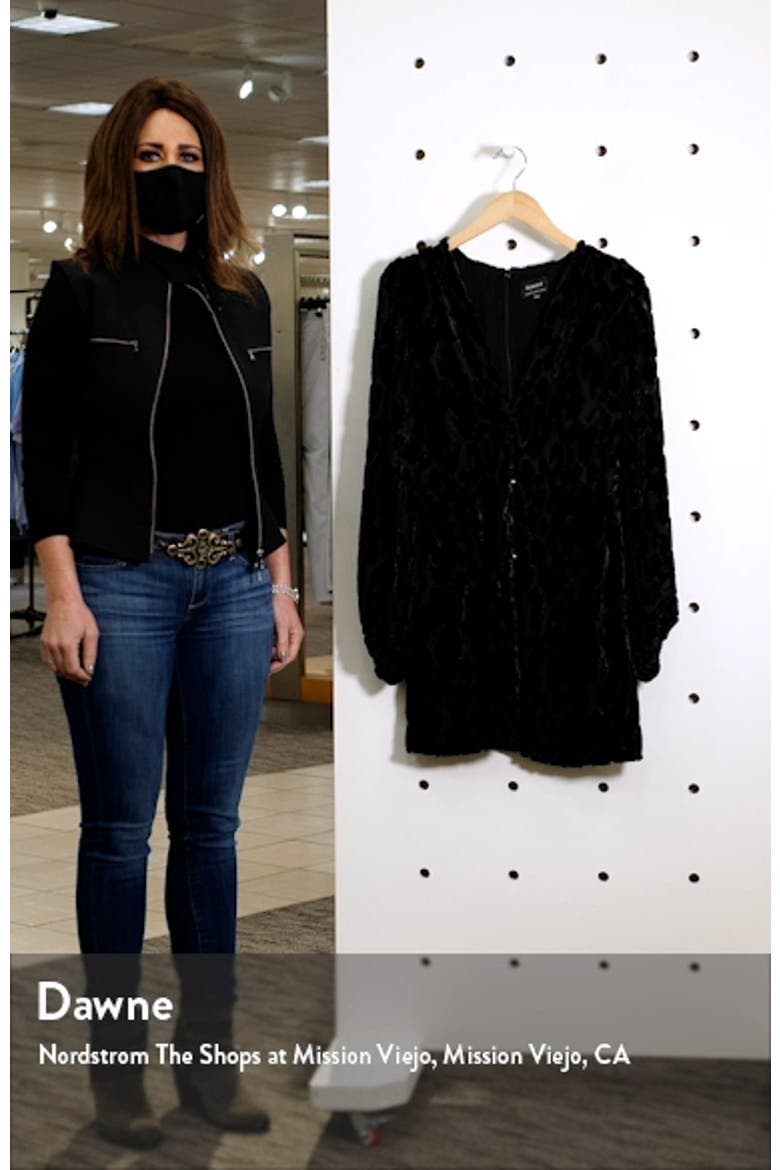 Burnout Velvet Long Sleeve Minidress video