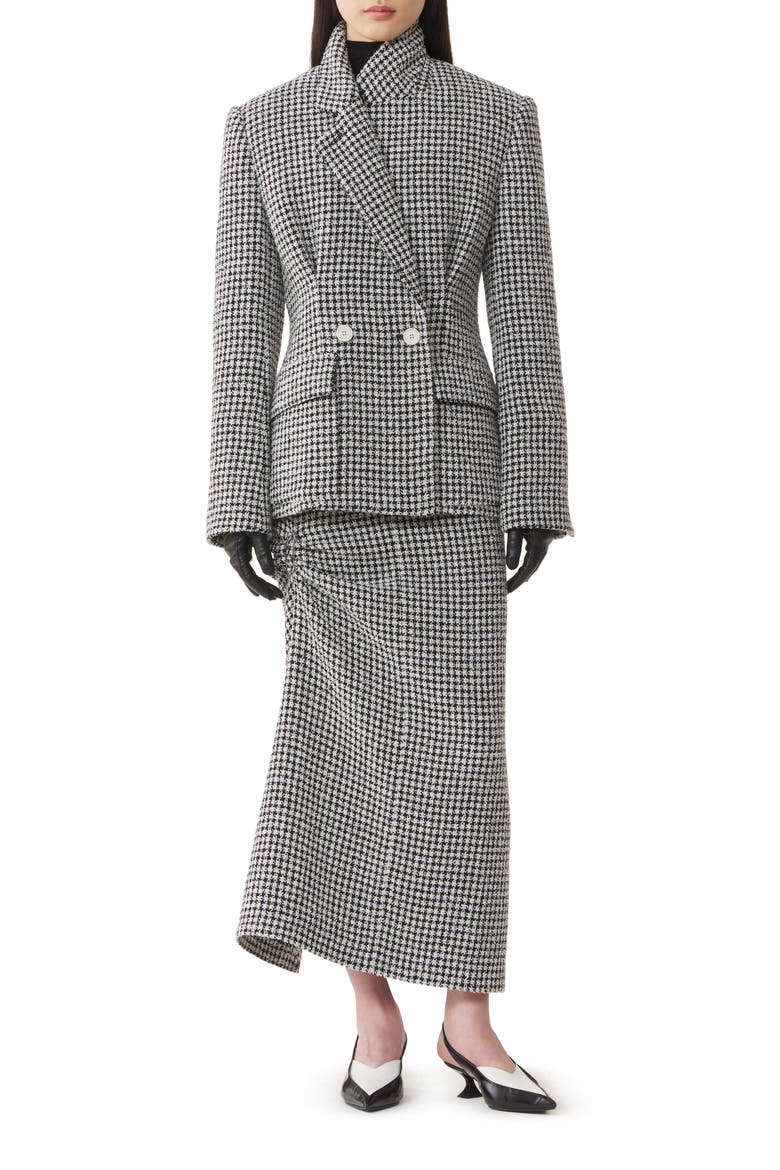 Slim-Fit Tweed Jacket, Main, color, Black/White