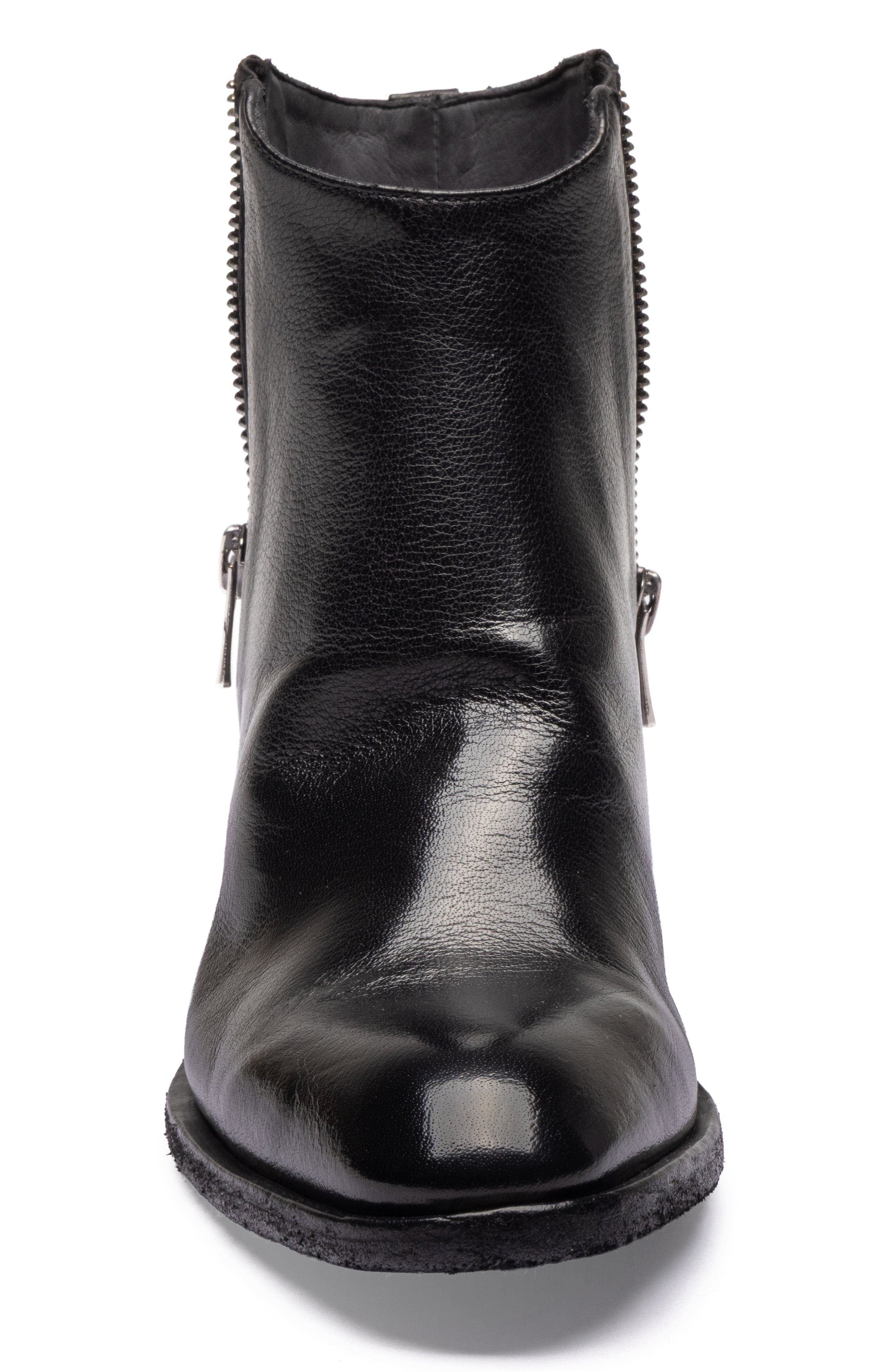 Officine Creative Sydne 015 Suede Pointed-Toe Bootie, Alternate, color, Black