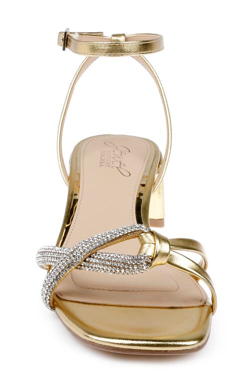 Jewel Badgley Mischka Fern Ankle Strap Sandal In Gold