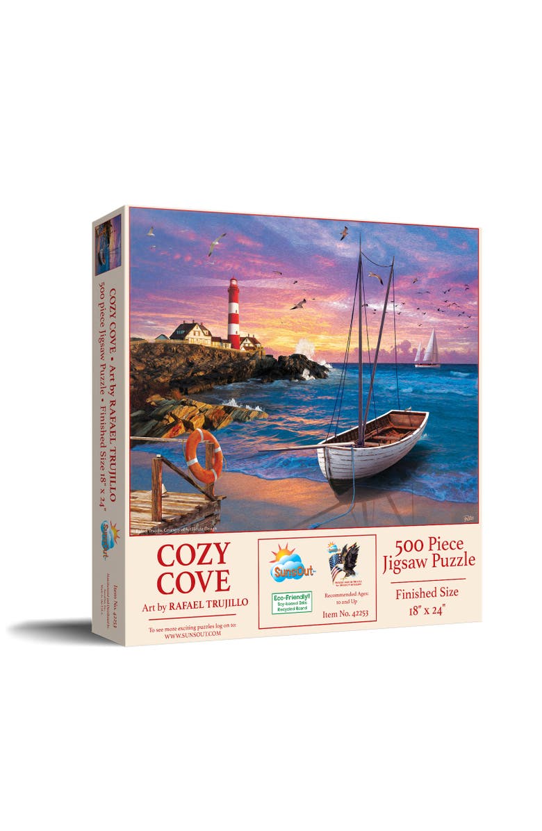Sunsout Cozy Cove 500 piece Jigsaw Puzzle for Adults, Main, color, Multicolor