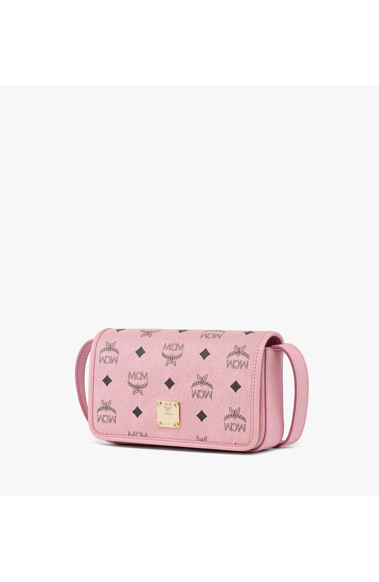 MCM Aren Crossbody Wallet in Visetos, Alternate, color, Soft Pink