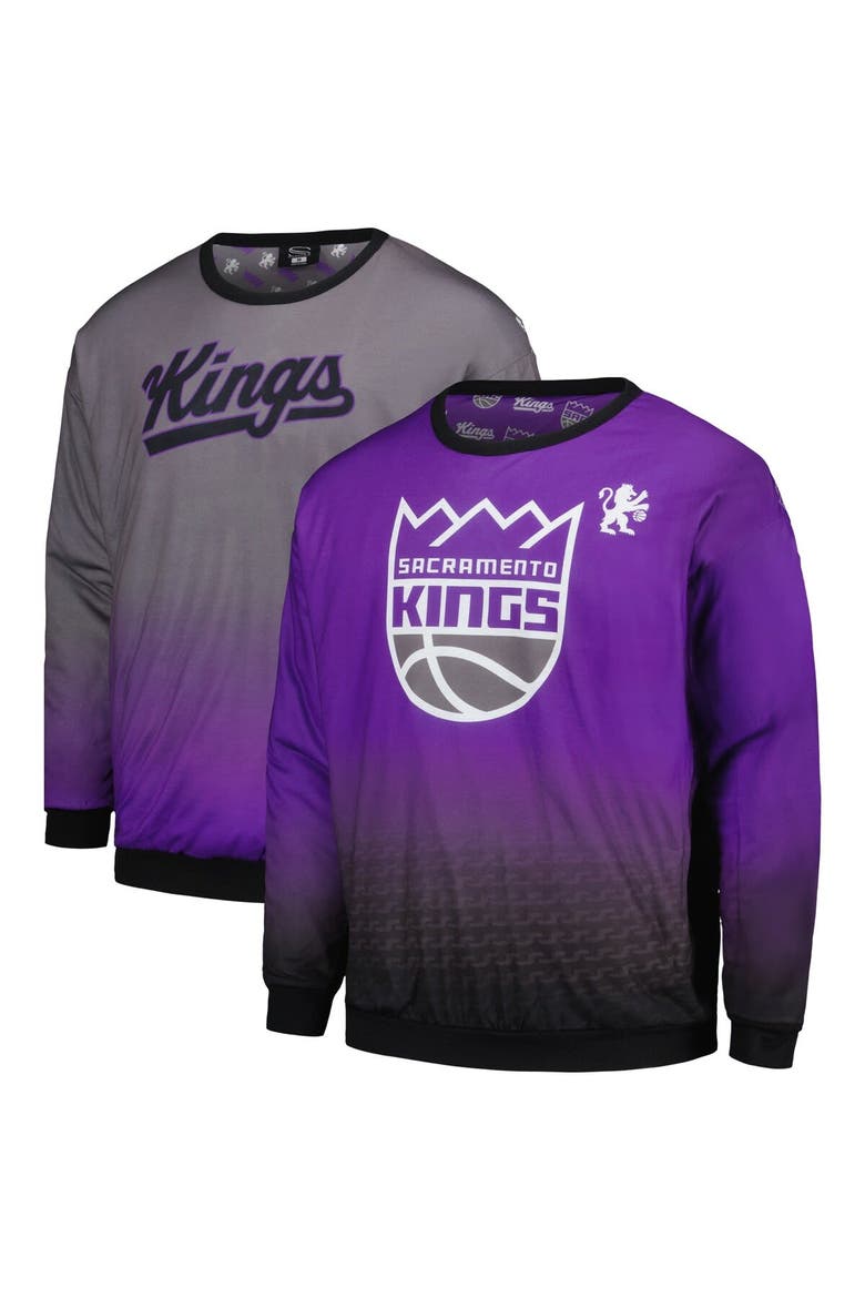 Unisex Stadium Essentials Purple/Gray Sacramento Kings Full Capacity Reversible Pullover Sweatshirt, Main, color, Purple