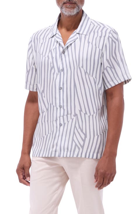 Jackson Stripe Lyocell Camp Shirt