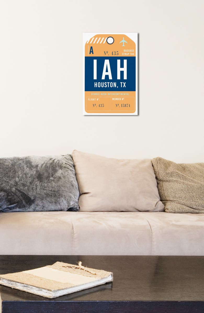 Oliver Gal Houston Luggage Tag Wall Art, Alternate, color, 