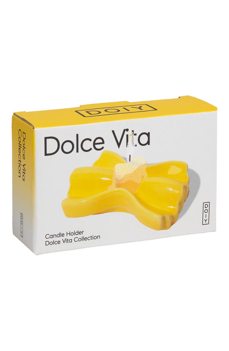 doiy The Dolce Vita Collection Farfalle Candle Holder, Alternate, color, Yellow
