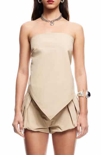 LIONESS New York Strapless Bandana Top