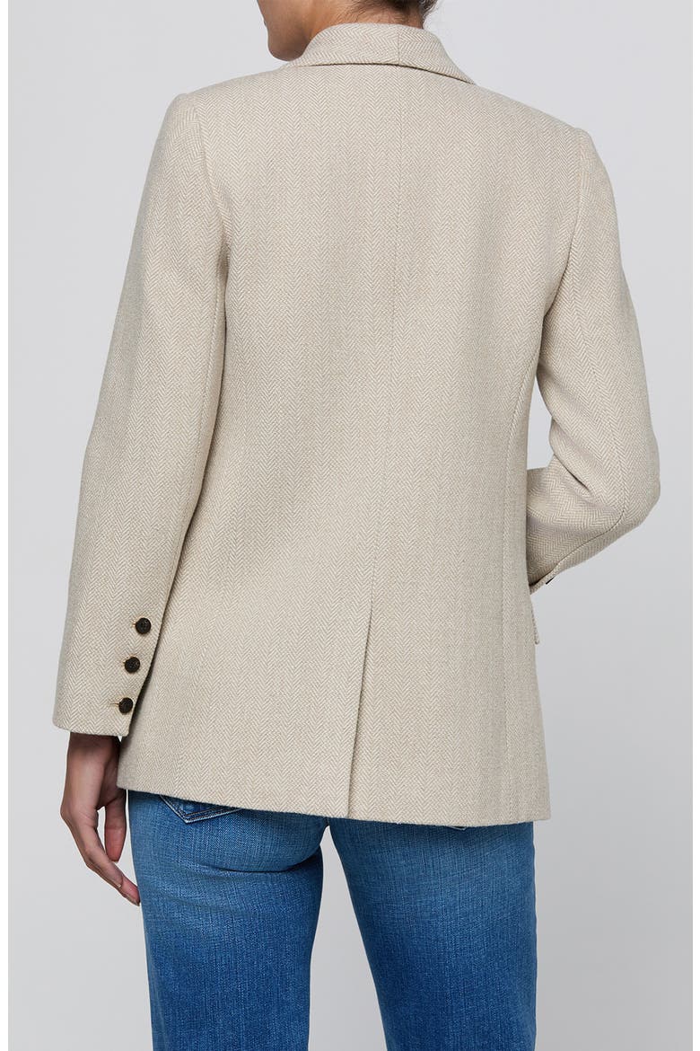Amelie Tweed Blazer, Alternate, color, CAPPUCCINO/ IVORY TWEED