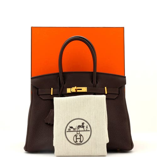 Pre-owned Hermes Hermes Birkin Handbag Brown Togo With Gold Hardware 30 In Brown