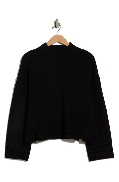 Exposed Seam Turtleneck Sweater