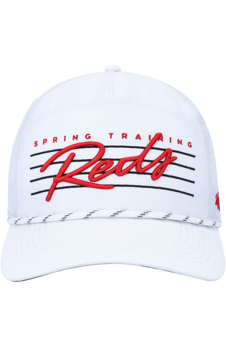 '47 Men's '47 White Cincinnati Reds Downburst Hitch Snapback Hat, Alternate, color,