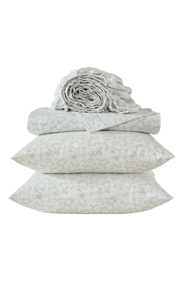 Tommy Bahama Palm Day 4-Piece Sheet Set, Main, color, Light Green