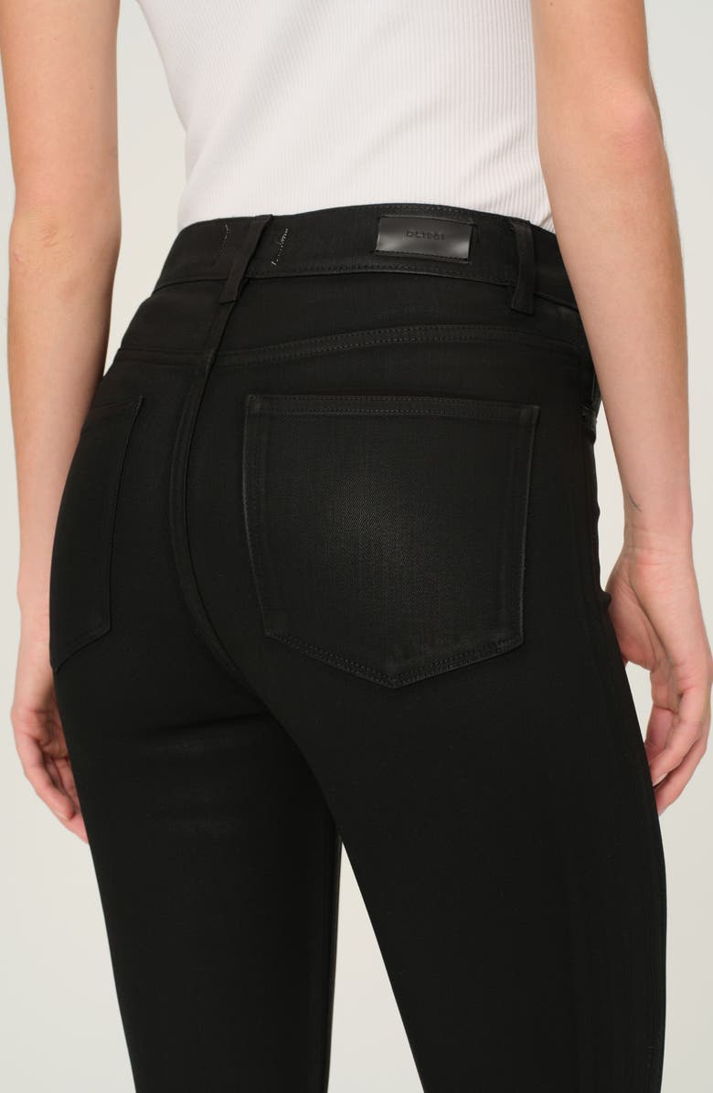 DL1961 Bridget Instasculpt Coated Raw Hem Ankle Bootcut Jeans, Alternate, color,