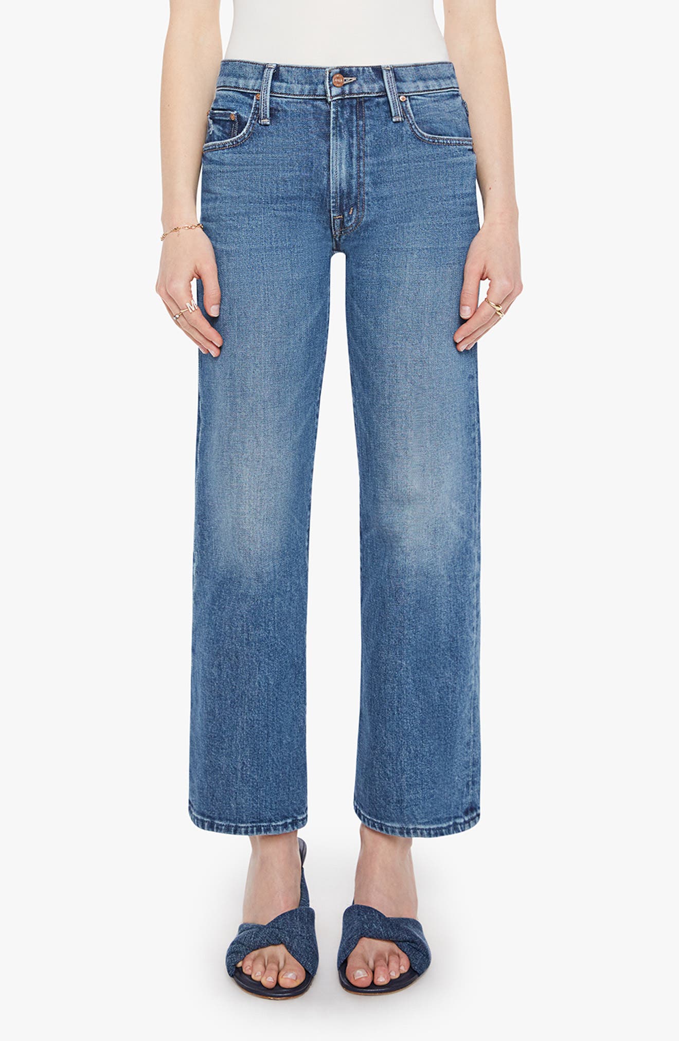 MOTHER The Rambler Ankle Wide Leg Jeans